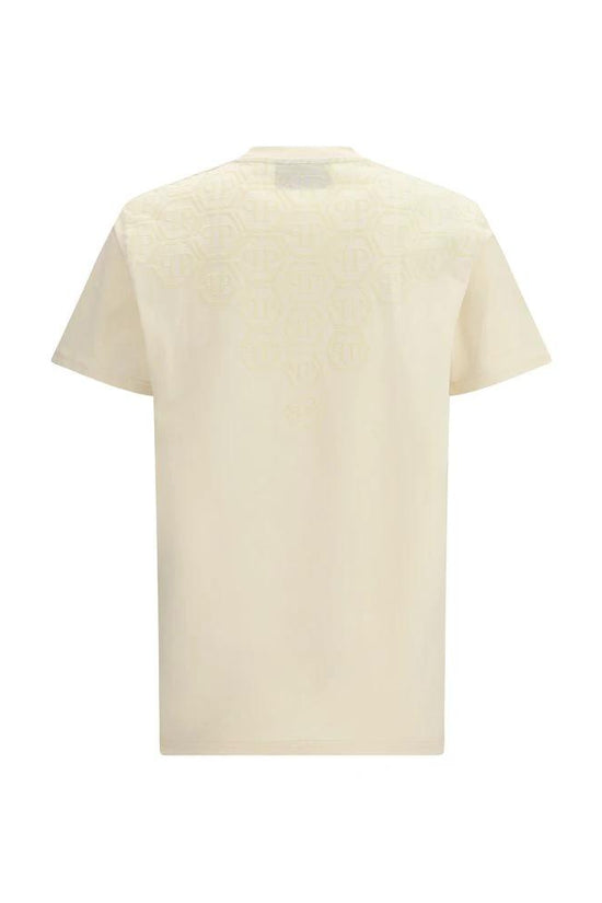 Philipp Plein Beige Cotton T-Shirt by Philipp Plein