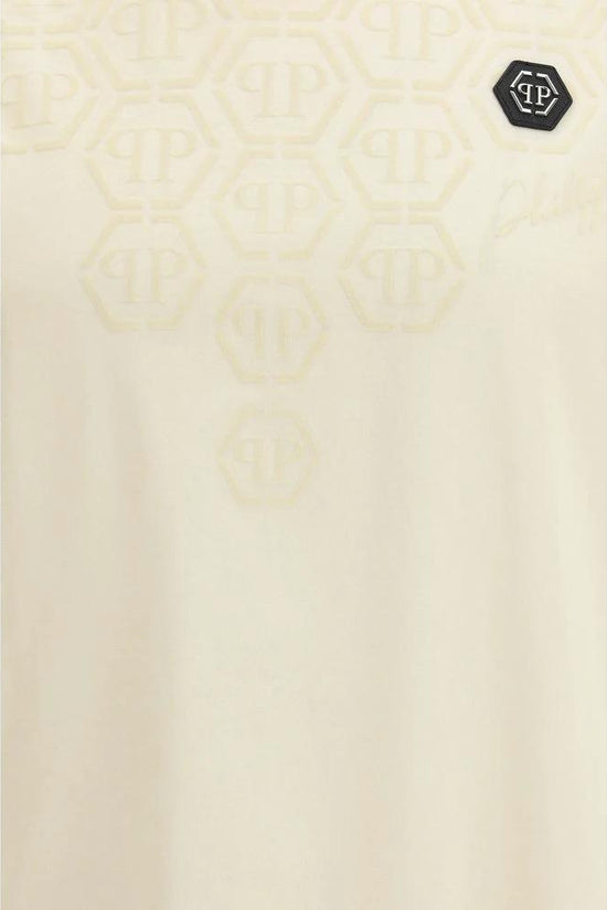 Philipp Plein Beige Cotton T-Shirt by Philipp Plein