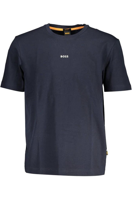 Hugo Boss Blaues Bio-Baumwoll-T-Shirt für Herren by Hugo Boss