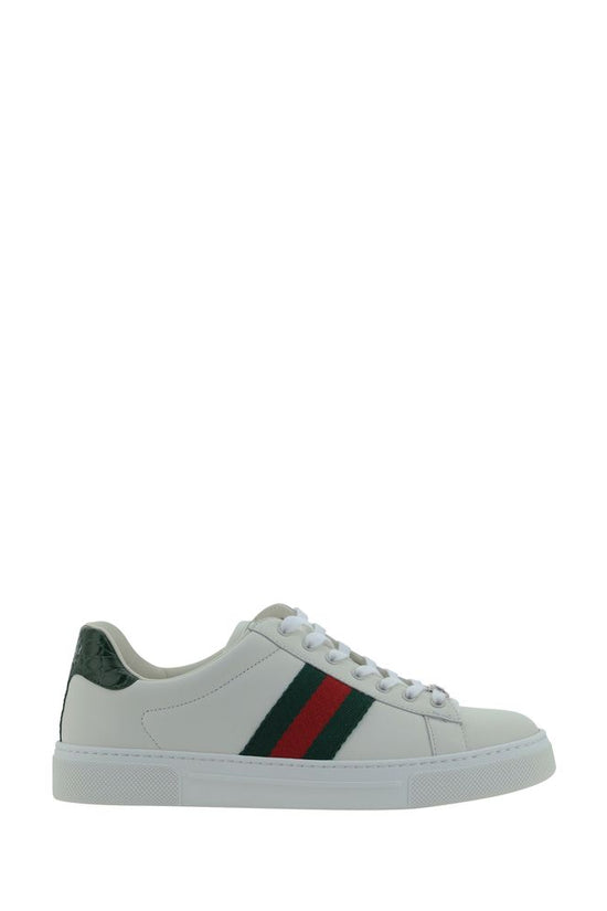 Gucci Weiße Low-Top-Sneaker aus Kalbsleder Bos Taurus by Gucci