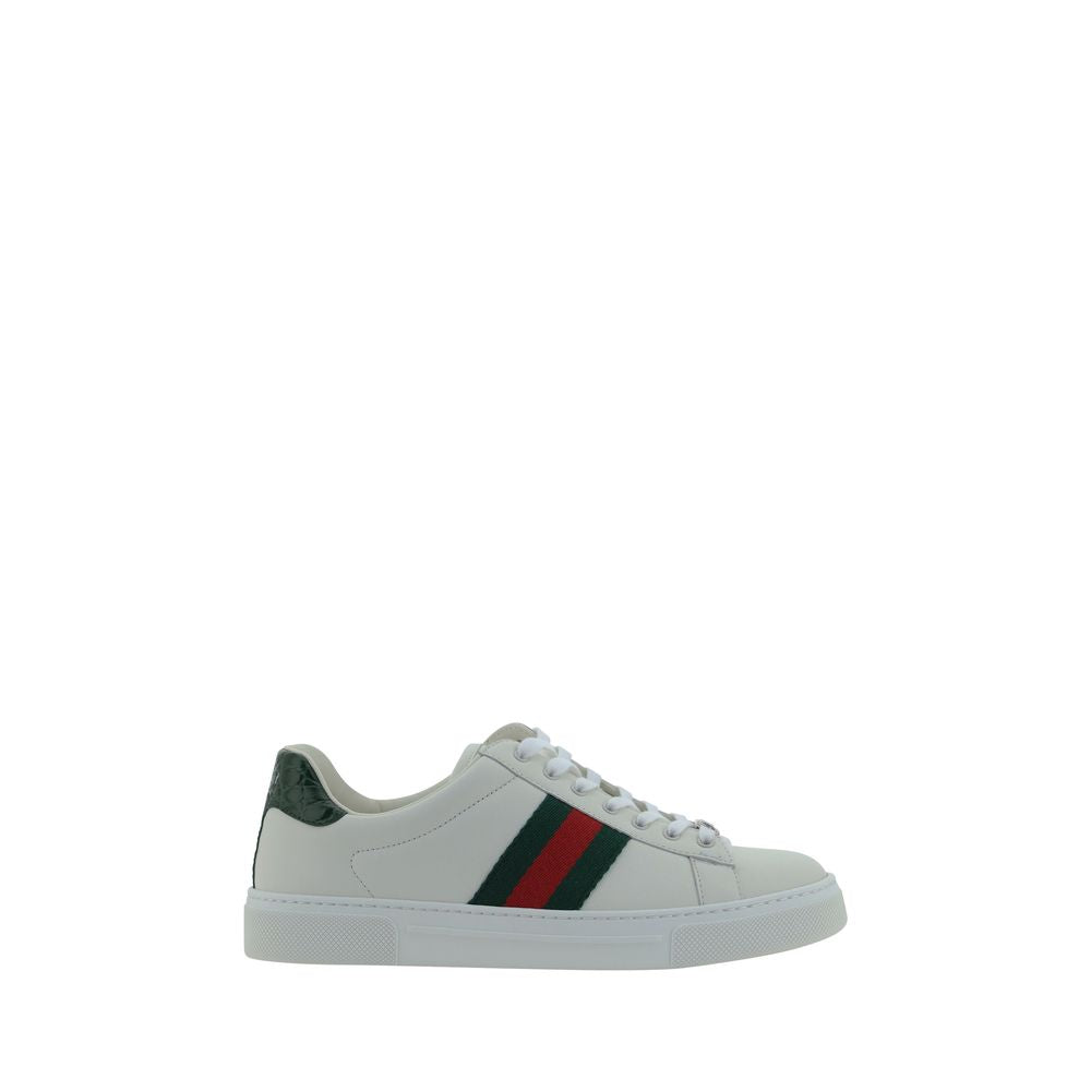 Gucci Weiße Low-Top-Sneaker aus Kalbsleder Bos Taurus by Gucci