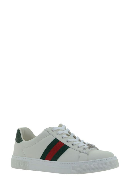 Gucci Weiße Low-Top-Sneaker aus Kalbsleder Bos Taurus by Gucci