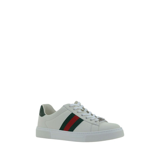 Gucci Weiße Low-Top-Sneaker aus Kalbsleder Bos Taurus by Gucci