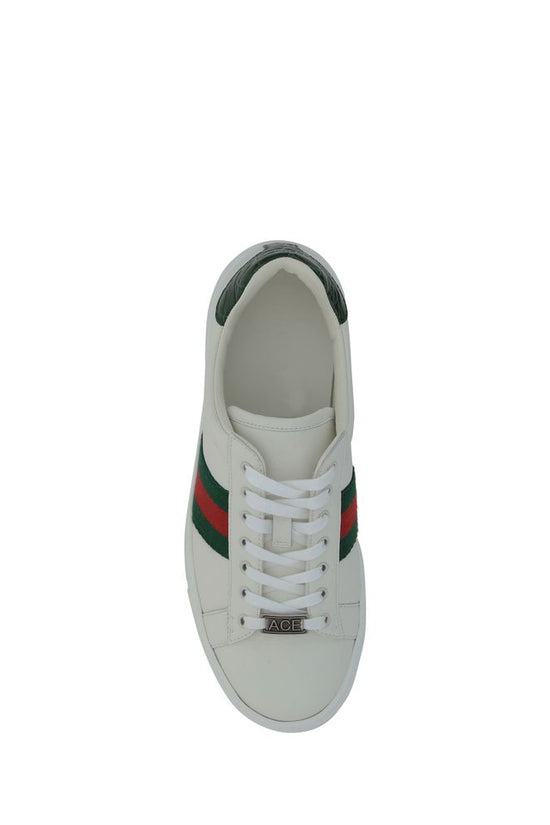 Gucci Weiße Low-Top-Sneaker aus Kalbsleder Bos Taurus by Gucci