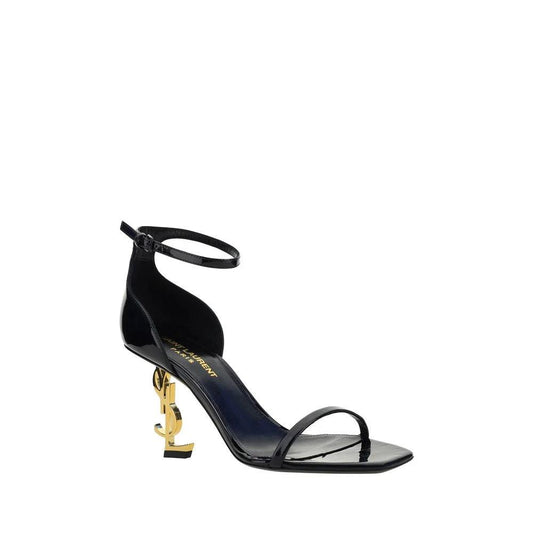 Saint Laurent Schwarze Bos Taurus Kalbsleder-Sandalen mit Stilettoabsatz by Saint Laurent