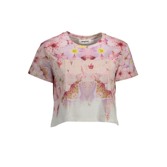 Desigual Rosa Baumwoll-T-Shirt für Damen by Desigual