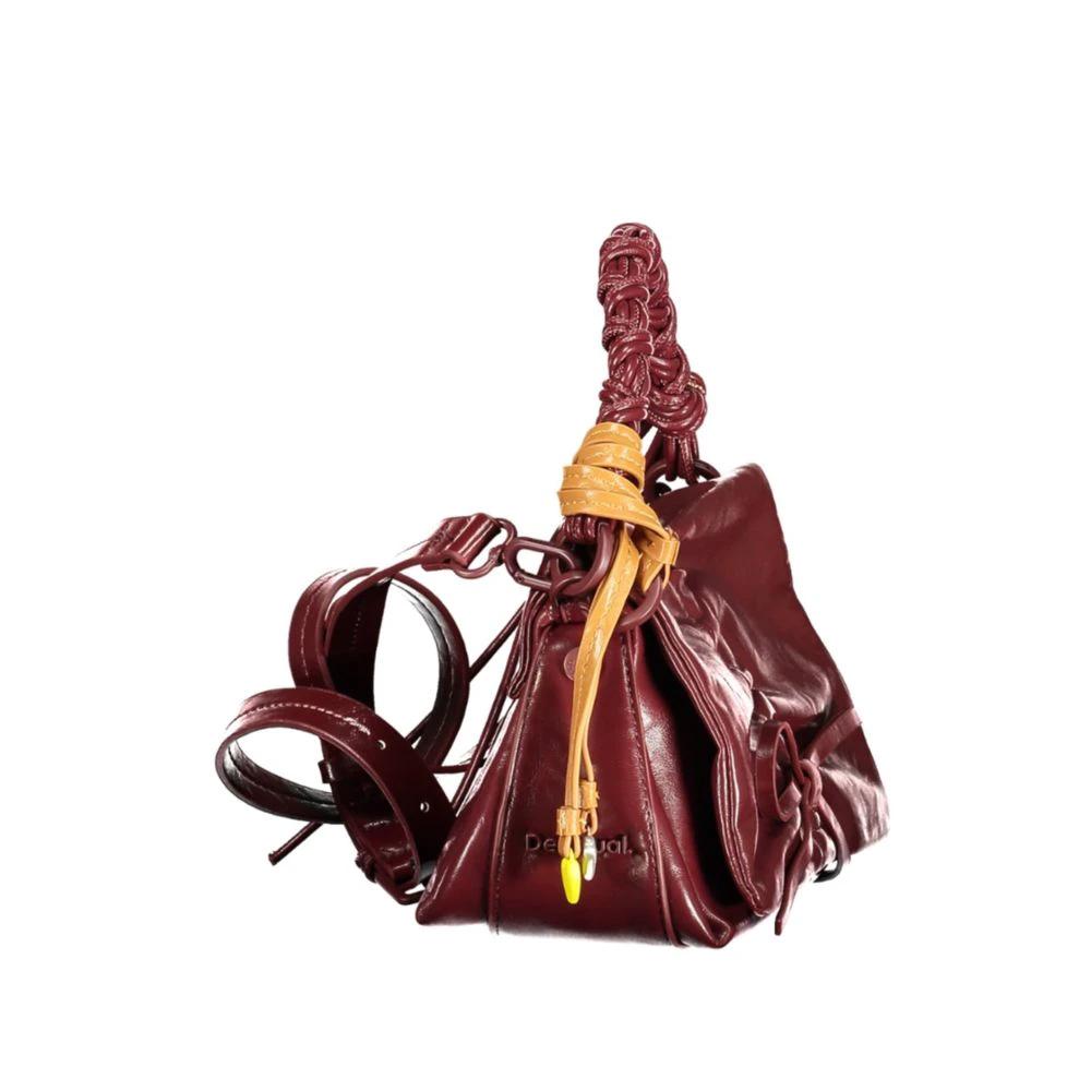 Desigual Burgunderfarbene Mini-Tasche aus Polyurethan für Damen by Desigual
