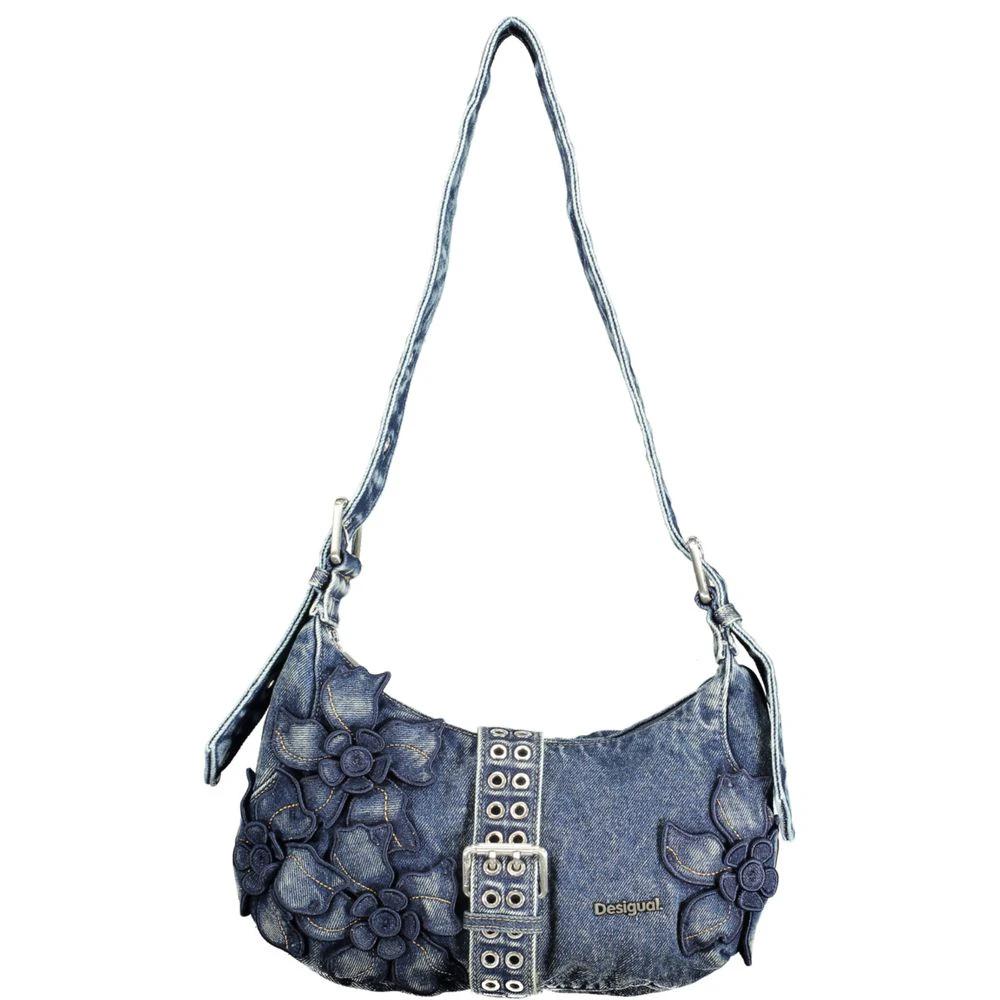 Desigual Schultertasche aus blauer Baumwolle für Damen by Desigual
