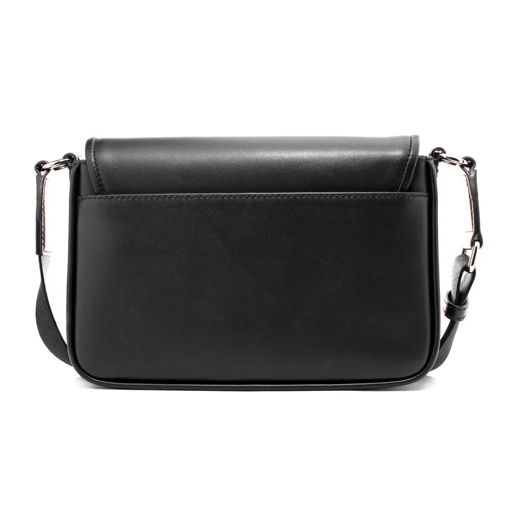 Michael Kors Schwarze Leder Schultertasche by Michael Kors
