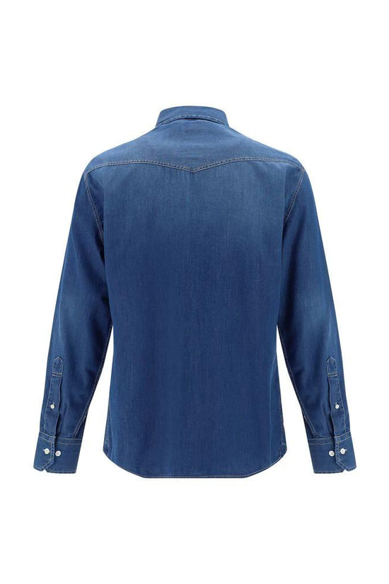 Brunello Cucinelli Blaues Jeanshemd by Brunello Cucinelli