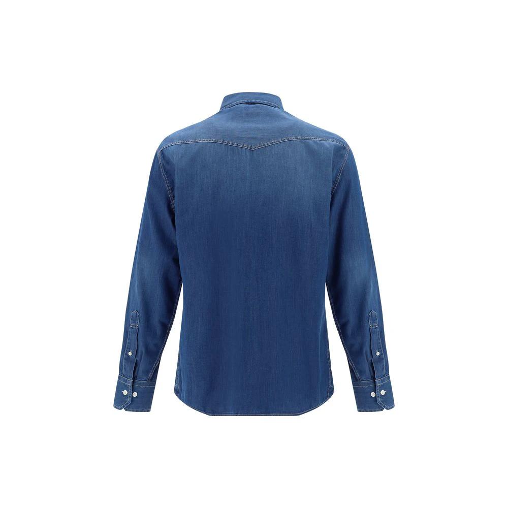Brunello Cucinelli Blaues Jeanshemd by Brunello Cucinelli