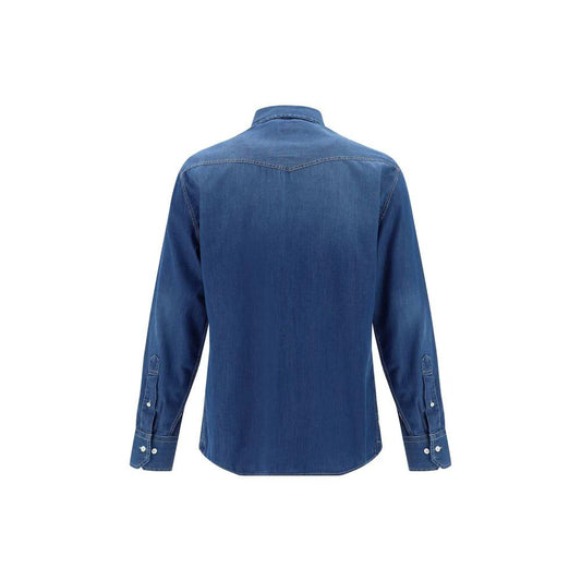 Brunello Cucinelli Blaues Jeanshemd by Brunello Cucinelli