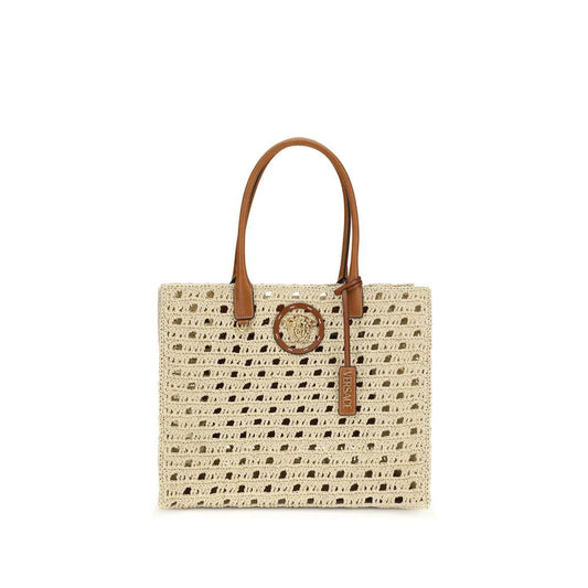 Versace Beige Cotton Handbag by Versace