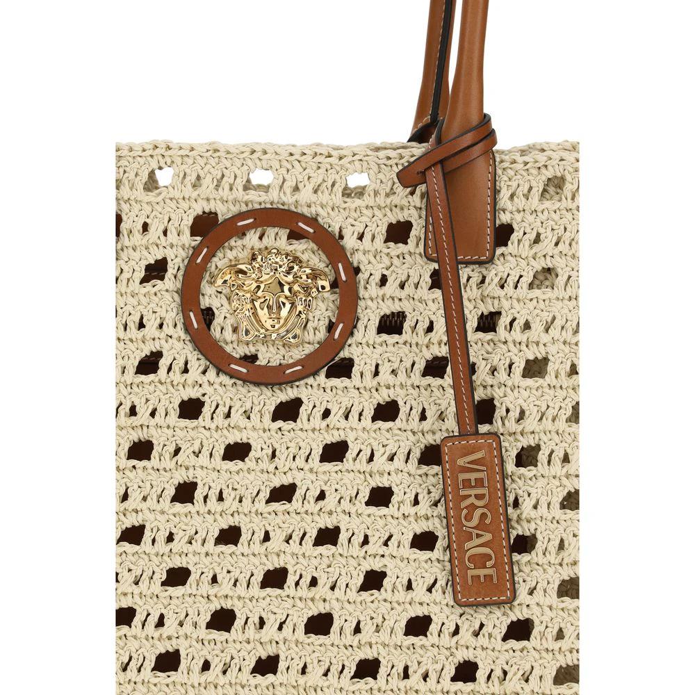 Versace Beige Cotton Handbag by Versace