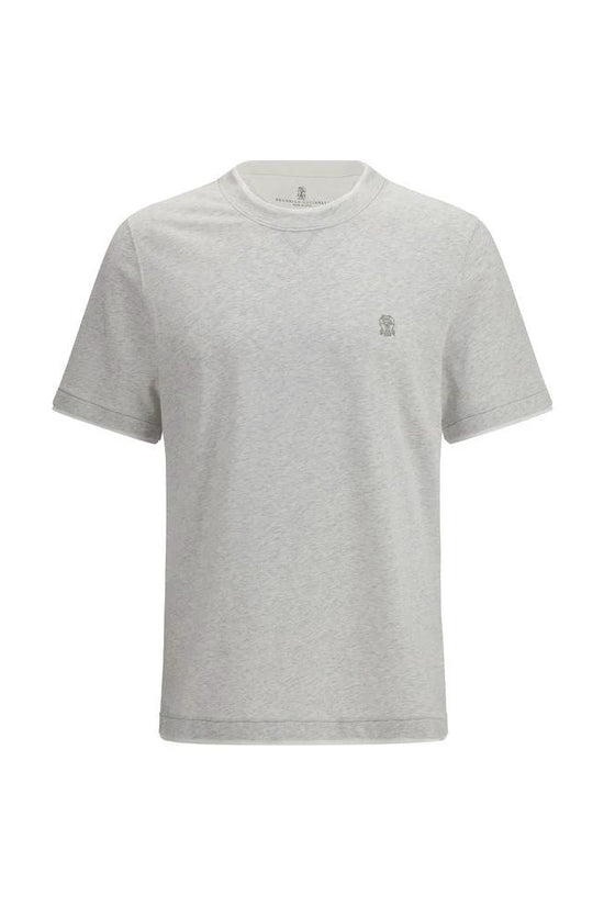 Brunello Cucinelli Cucinelli Graues Baumwoll-T-Shirt by Brunello Cucinelli Cucinelli