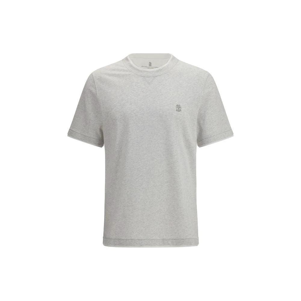 Brunello Cucinelli Cucinelli Graues Baumwoll-T-Shirt by Brunello Cucinelli Cucinelli