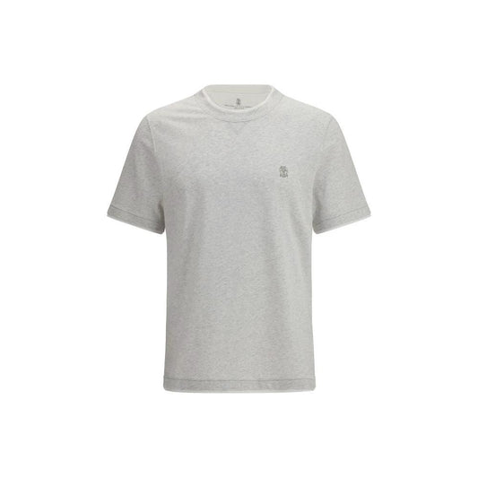 Brunello Cucinelli Cucinelli Graues Baumwoll-T-Shirt by Brunello Cucinelli Cucinelli