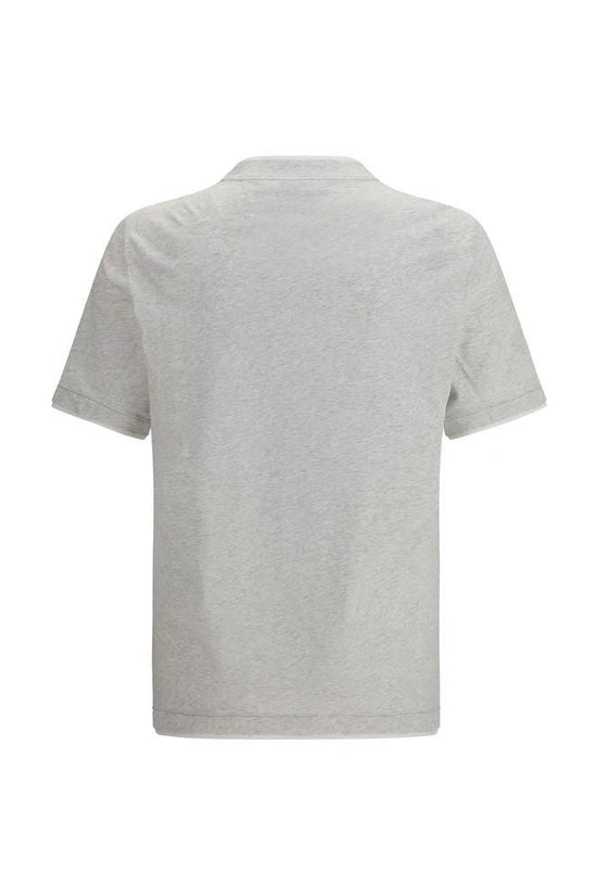 Brunello Cucinelli Graues Baumwoll-T-Shirt by Brunello Cucinelli