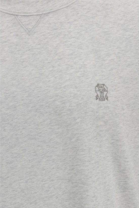 Brunello Cucinelli Graues Baumwoll-T-Shirt by Brunello Cucinelli