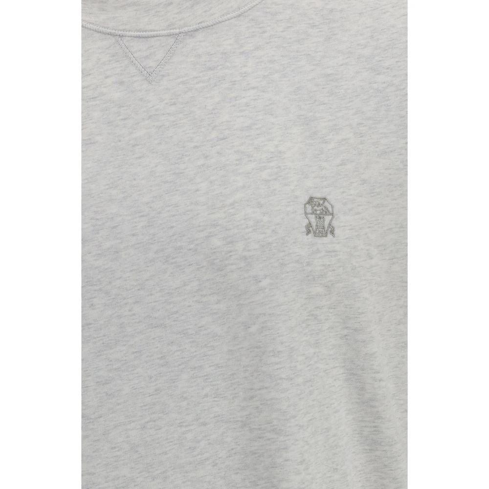 Brunello Cucinelli Graues Baumwoll-T-Shirt by Brunello Cucinelli