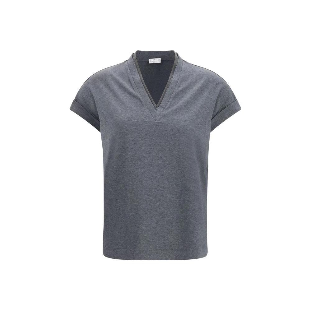 Brunello Cucinelli Cucinelli Graues Baumwoll-T-Shirt by Brunello Cucinelli Cucinelli