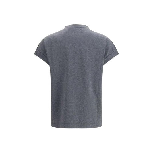 Brunello Cucinelli Graues Baumwoll-T-Shirt by Brunello Cucinelli
