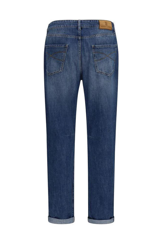 Brunello Cucinelli Blaue Baumwoll-Jeans im geraden Schnitt by Brunello Cucinelli