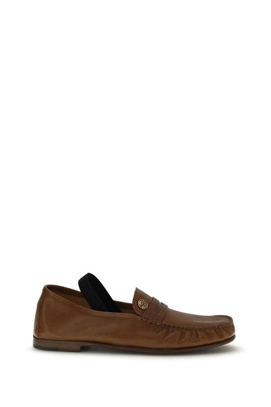 Versace Braune Lammleder-Loafer Ovis Aries Aries by Versace