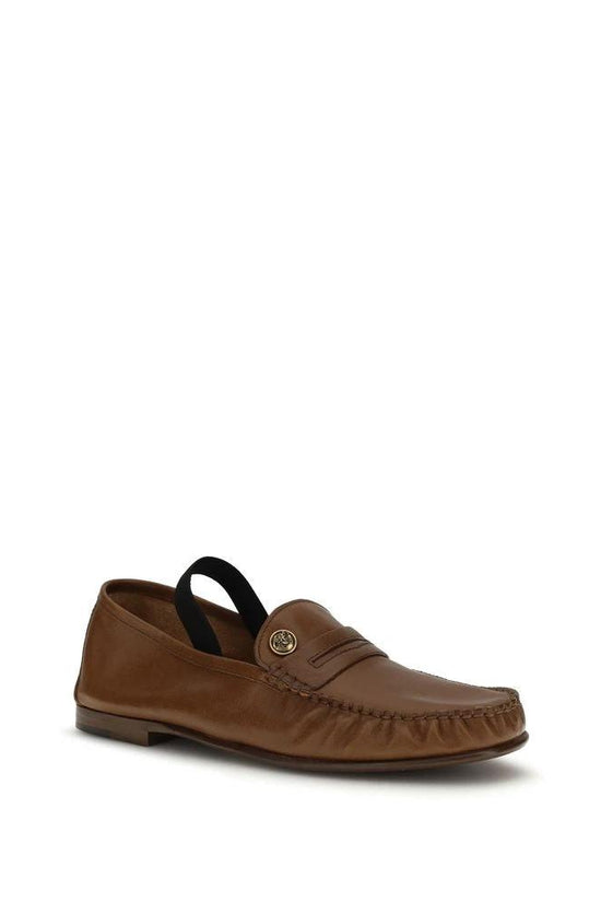 Versace Braune Lammleder-Loafer Ovis Aries Aries by Versace
