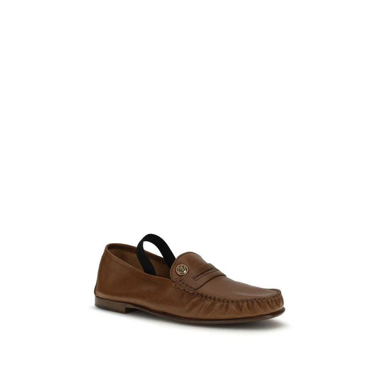 Versace Braune Lammleder-Loafer Ovis Aries Aries by Versace