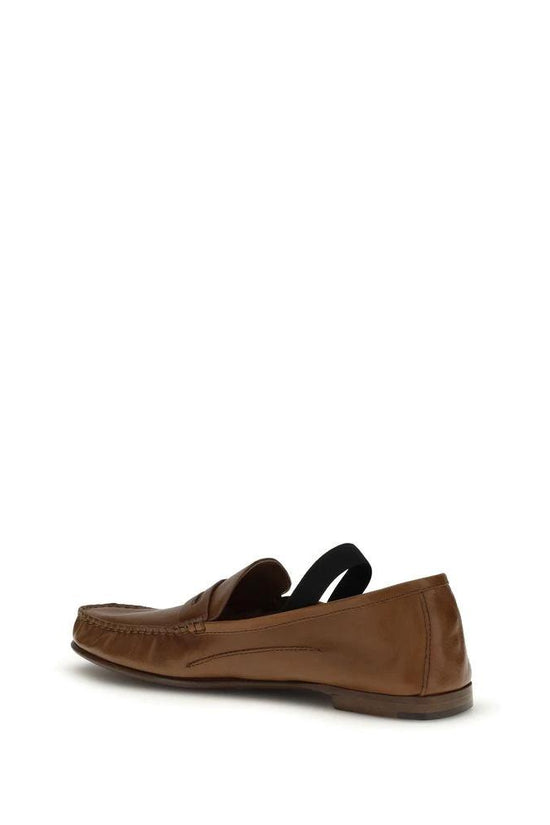 Versace Braune Lammleder-Loafer Ovis Aries Aries by Versace