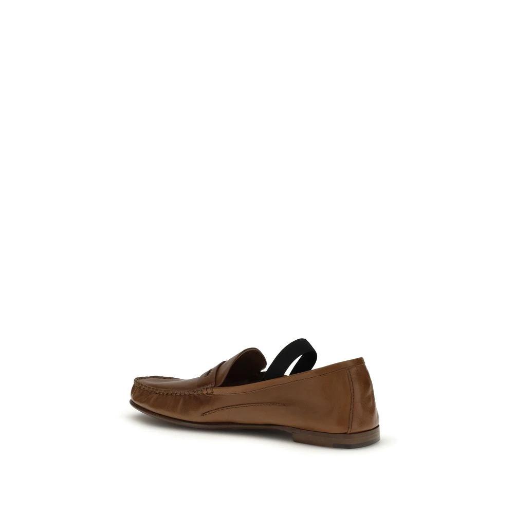 Versace Braune Lammleder-Loafer Ovis Aries Aries by Versace
