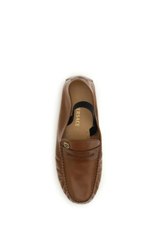 Versace Braune Lammleder-Loafer Ovis Aries Aries by Versace