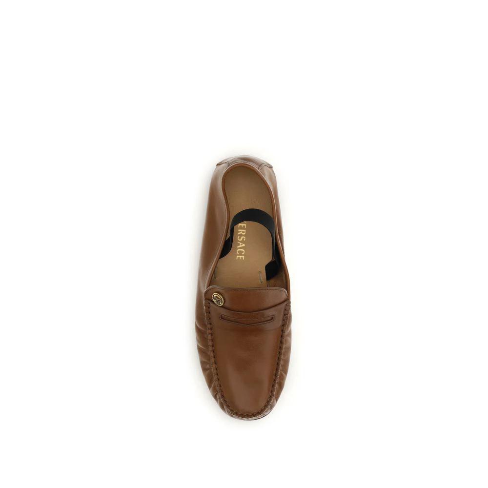 Versace Braune Lammleder-Loafer Ovis Aries Aries by Versace