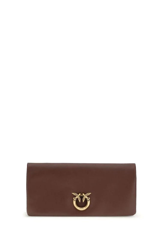 PINKO Bordeaux Kalbsleder Bos Taurus Clutch Bag by PINKO