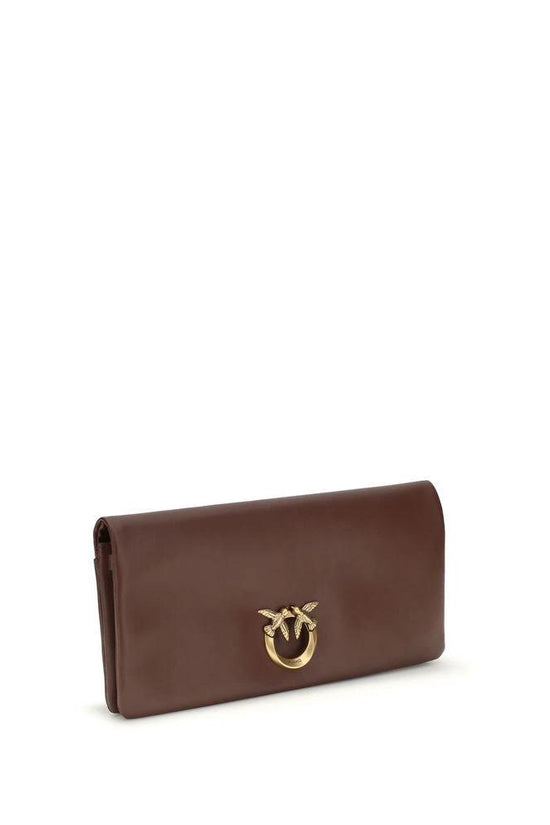 PINKO Bordeaux Kalbsleder Bos Taurus Clutch Bag by PINKO