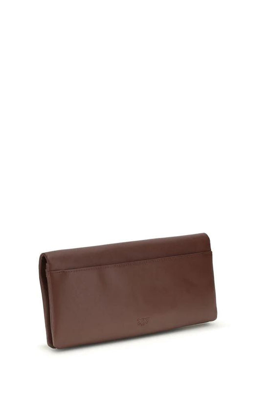 PINKO Bordeaux Kalbsleder Bos Taurus Clutch Bag by PINKO