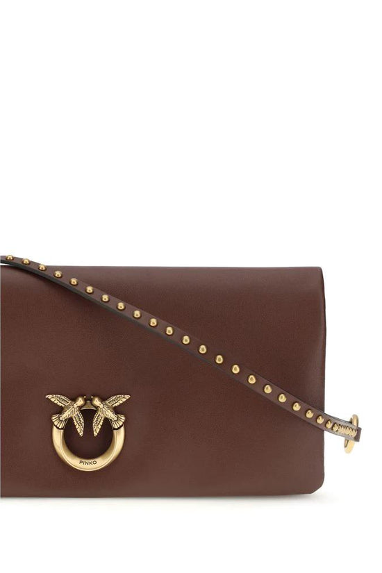 PINKO Bordeaux Kalbsleder Bos Taurus Clutch Bag by PINKO