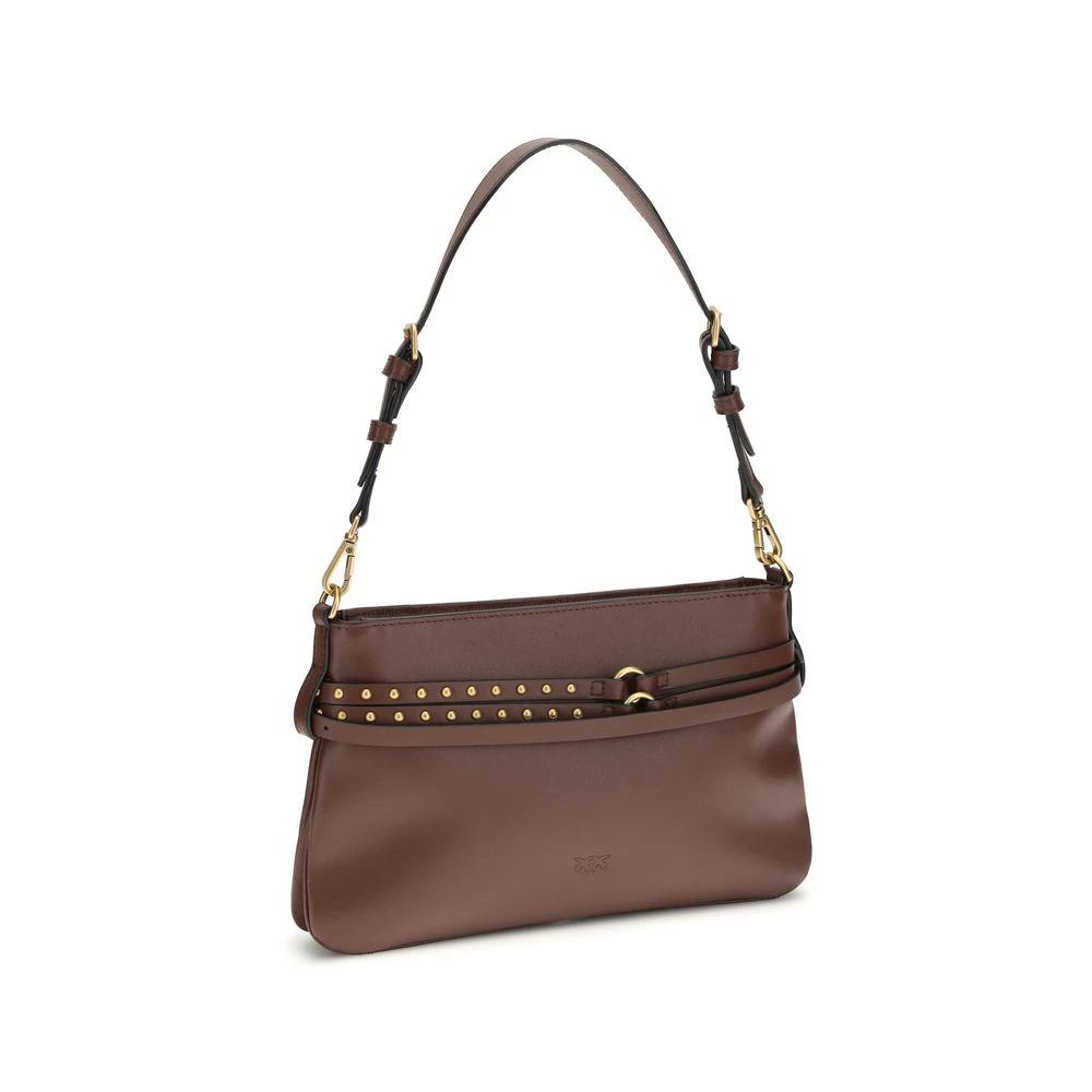 PINKO Braune Kalbsleder Bos Taurus Umhängetasche by PINKO