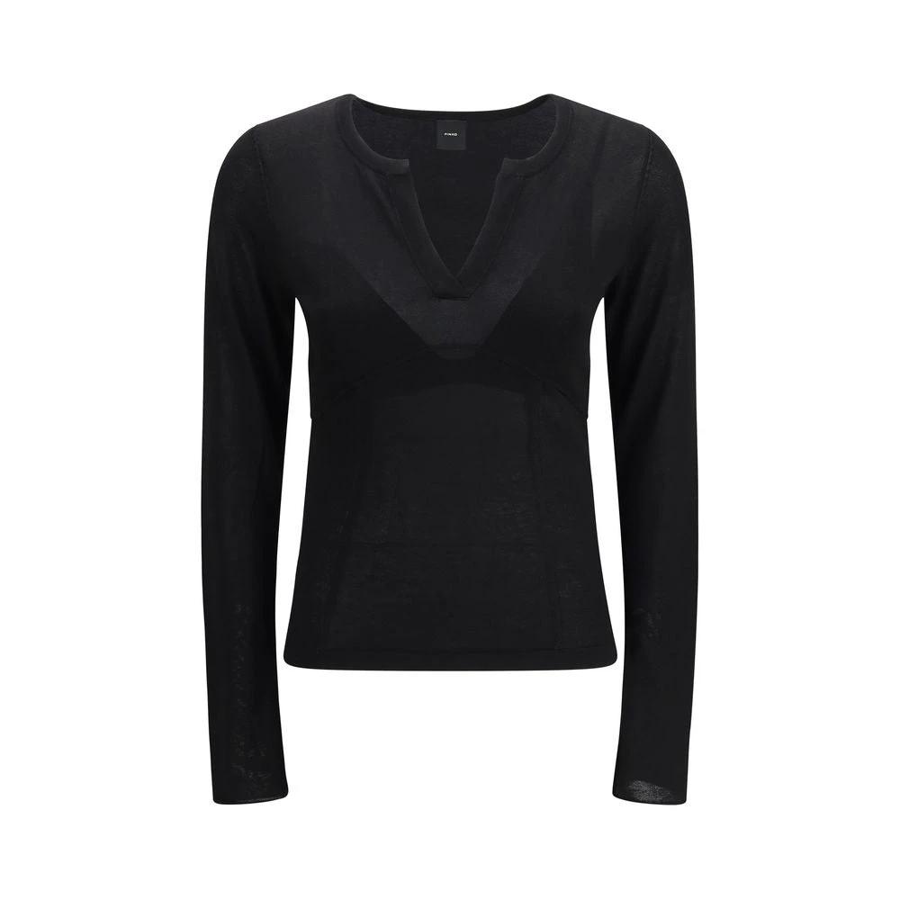 PINKO Schwarzer Sweatshirt aus Viskose by PINKO