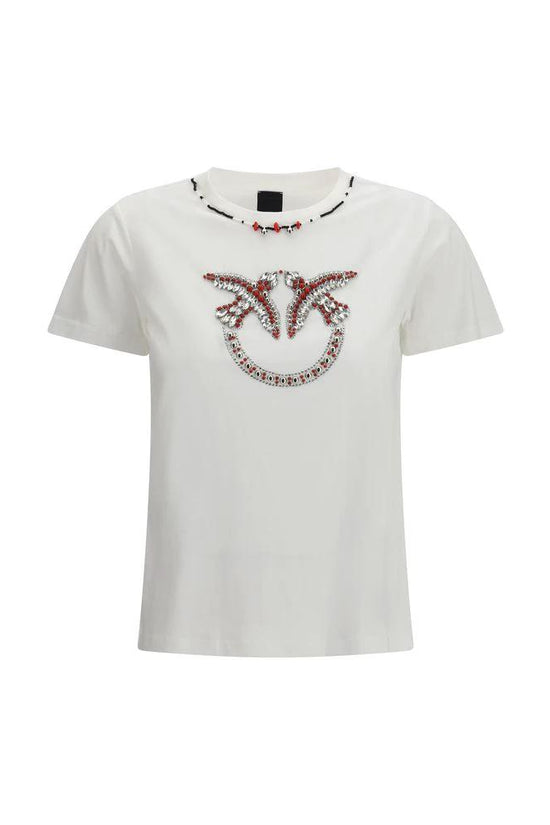 PINKO Weißes Baumwoll-T-Shirt by PINKO