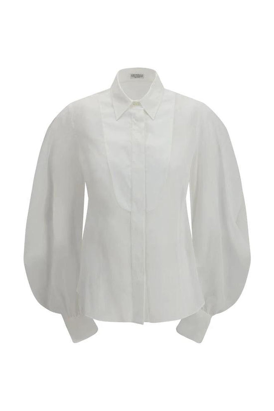 Brunello Cucinelli Cucinelli Weiße Baumwollbluse by Brunello Cucinelli Cucinelli