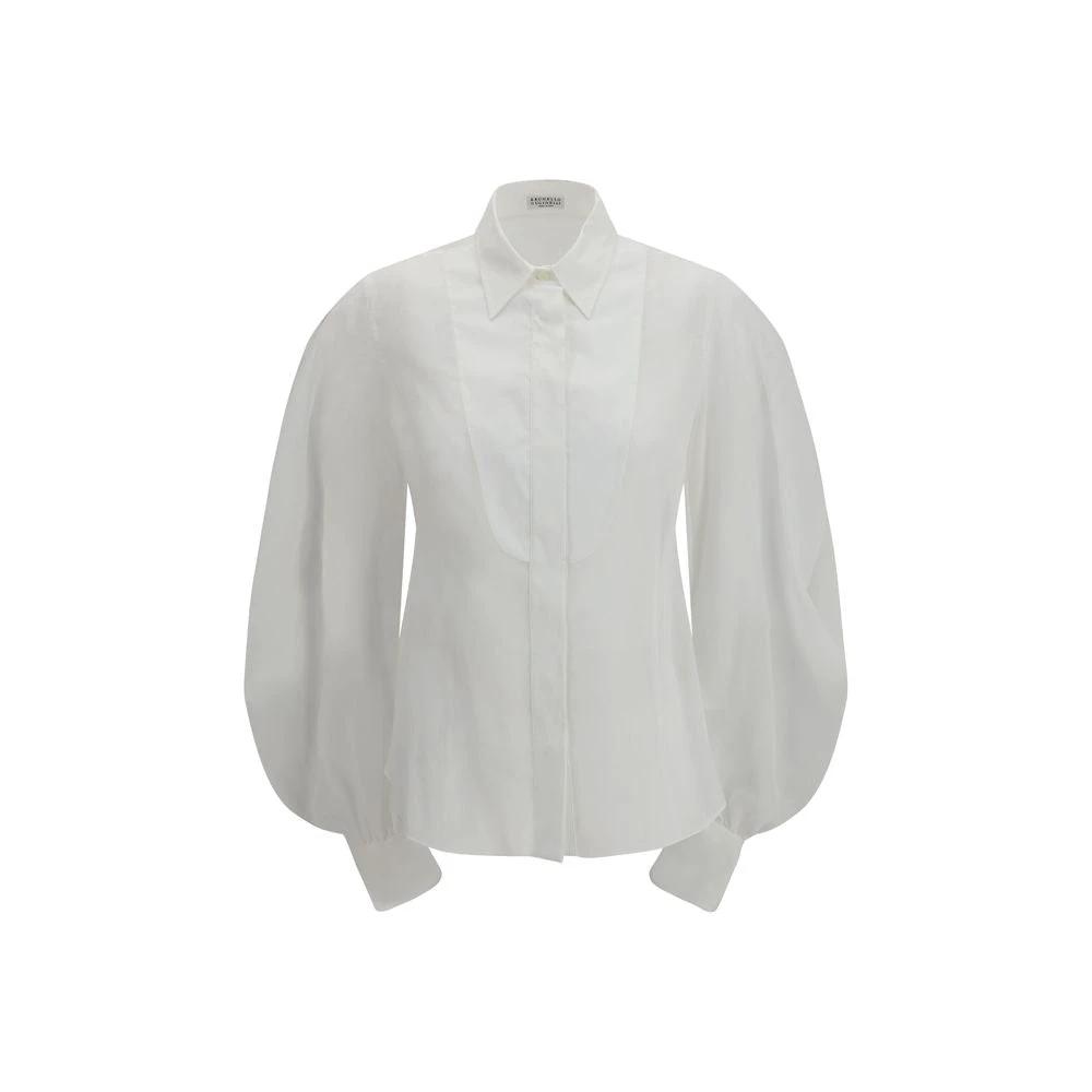 Brunello Cucinelli Cucinelli Weiße Baumwollbluse by Brunello Cucinelli Cucinelli