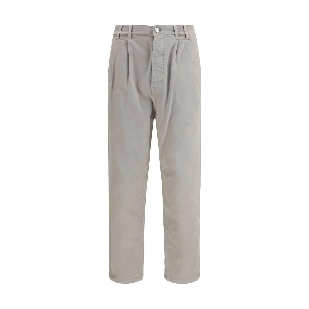 Brunello Cucinelli Cucinelli Braune Baumwoll-Freizeithose by Brunello Cucinelli Cucinelli