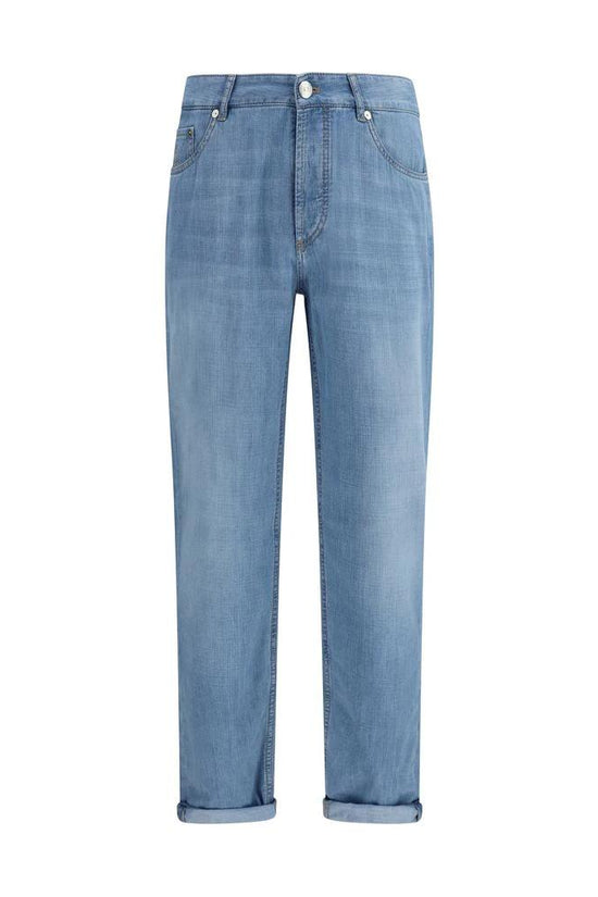 Brunello Cucinelli Cucinelli Blaue Jeans aus Baumwolle im Relaxed Fit by Brunello Cucinelli Cucinelli