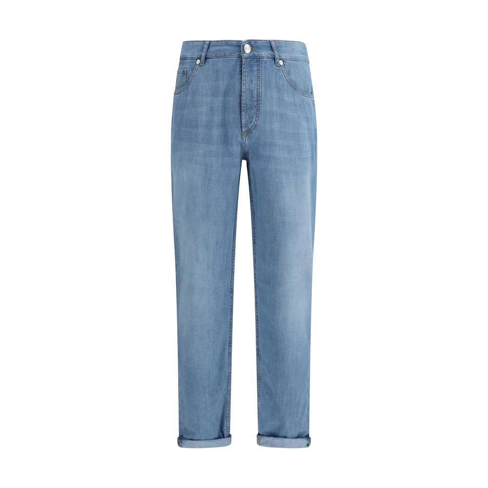 Brunello Cucinelli Cucinelli Blaue Jeans aus Baumwolle im Relaxed Fit by Brunello Cucinelli Cucinelli