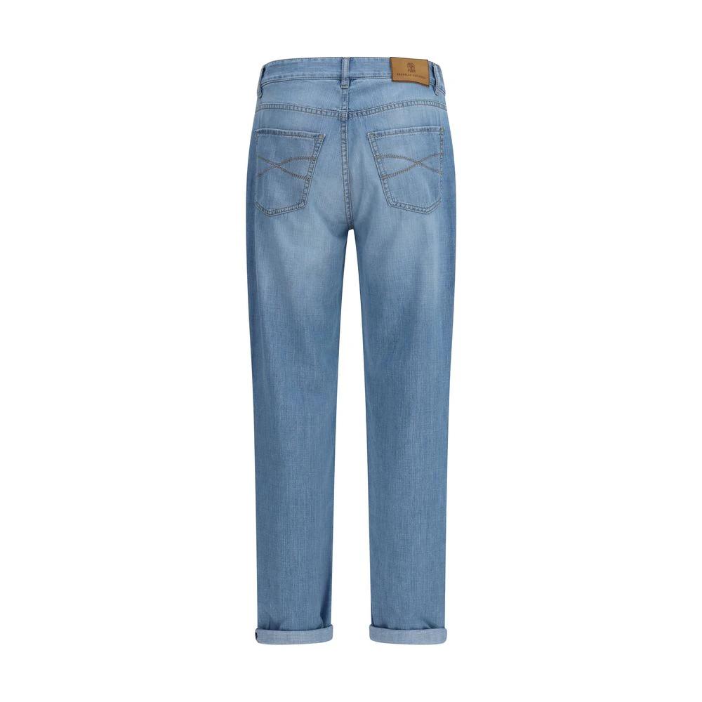 Brunello Cucinelli Blaue Jeans aus Baumwolle im Relaxed Fit by Brunello Cucinelli