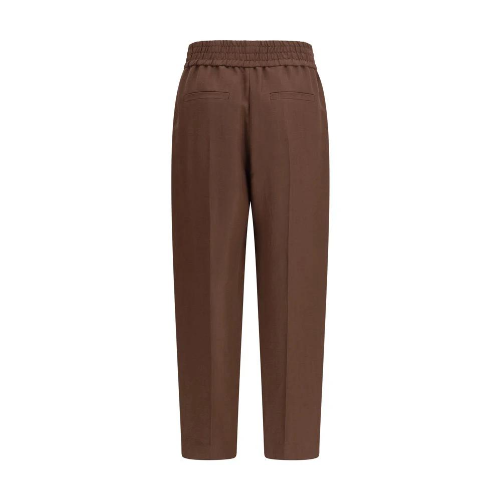 Brunello Cucinelli Braune Freizeithose aus Viskose by Brunello Cucinelli