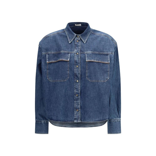 Brunello Cucinelli Cucinelli Blaues Denim-Hemd by Brunello Cucinelli Cucinelli