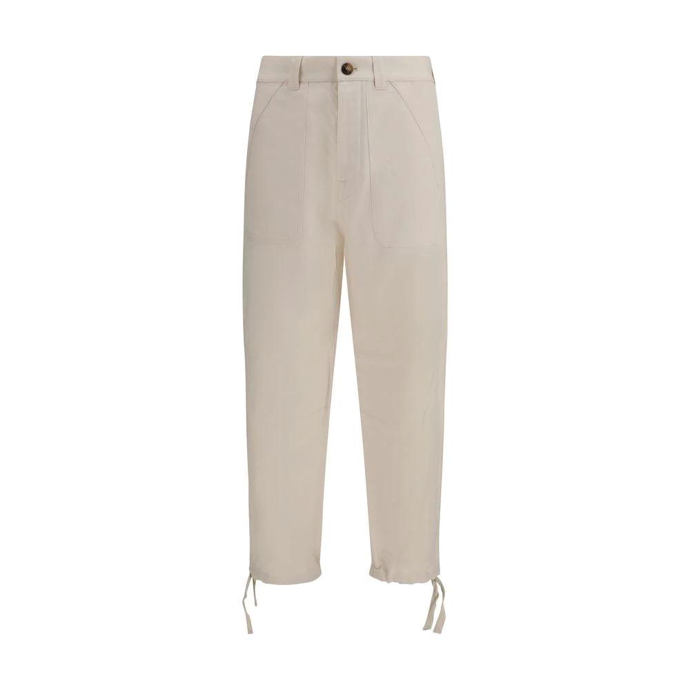Brunello Cucinelli Cucinelli Beige Leinen Casual Hose by Brunello Cucinelli Cucinelli